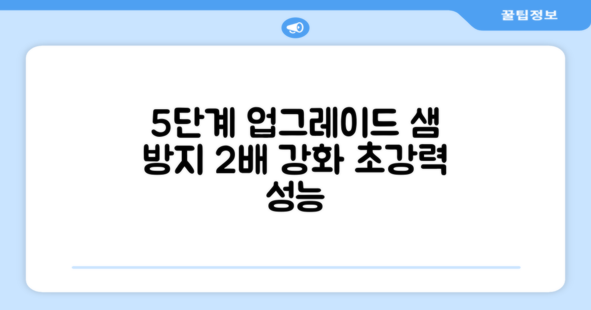 5단계 업그레이드, 샘 방지 2배 강화