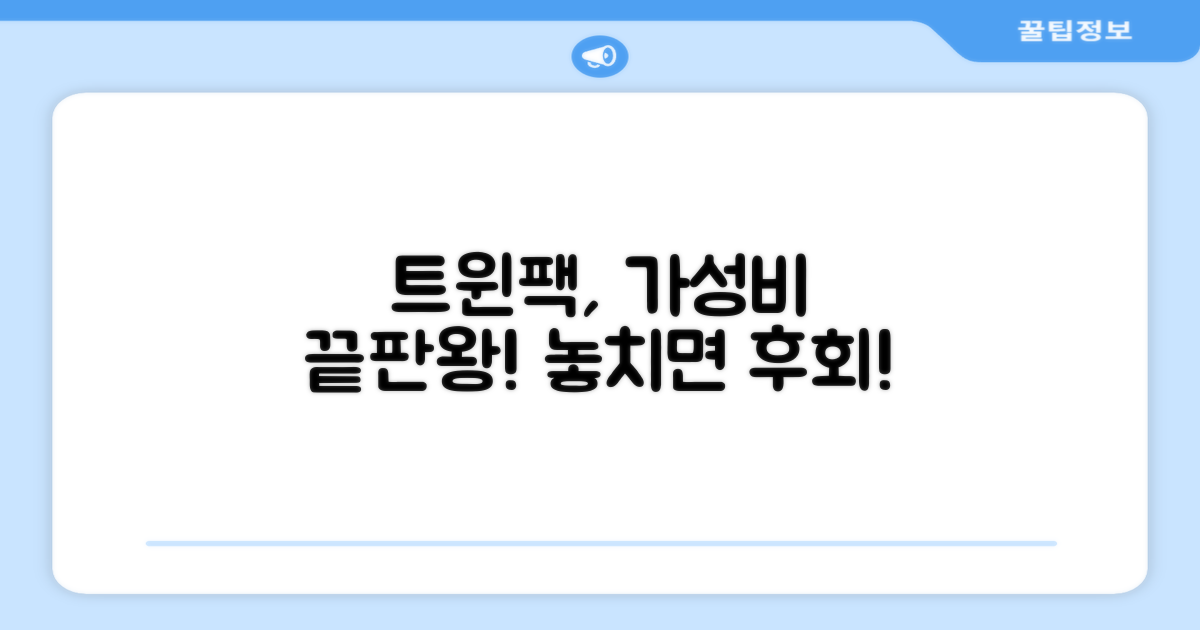 트윈팩, 가성비 최고