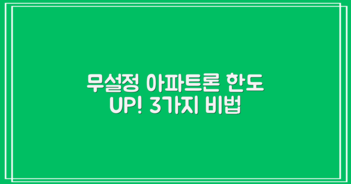 무설정 아파트론 한도, 3가지 방법으로 증액하기