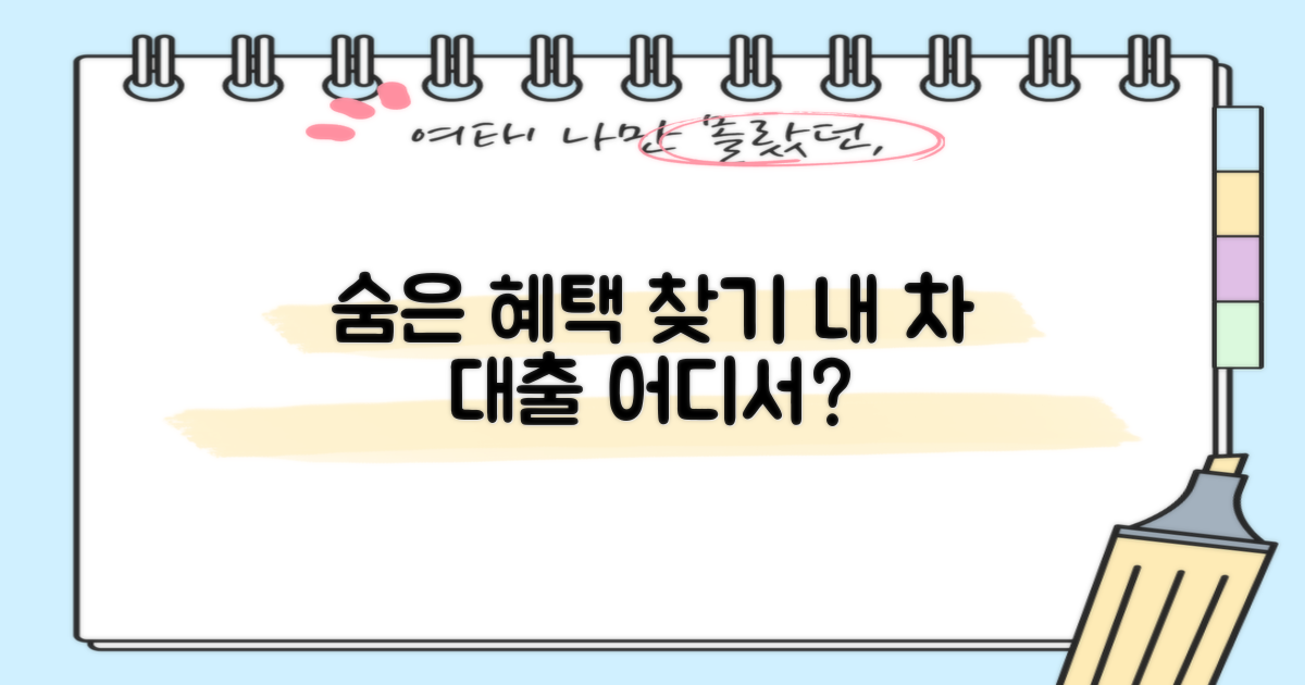 숨은 혜택 찾기: 나에게 맞는 자동차 대출, 어디서 찾아야 할까?
