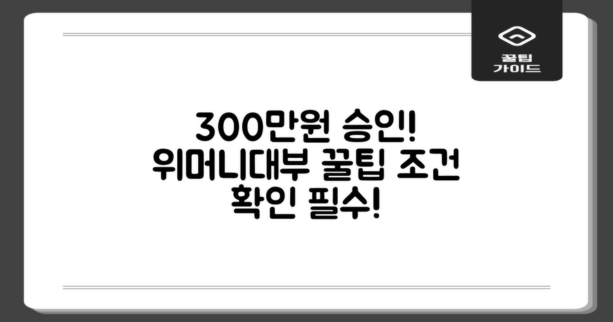 위머니대부 300만원 승인 후기 & 조건 꿀팁
