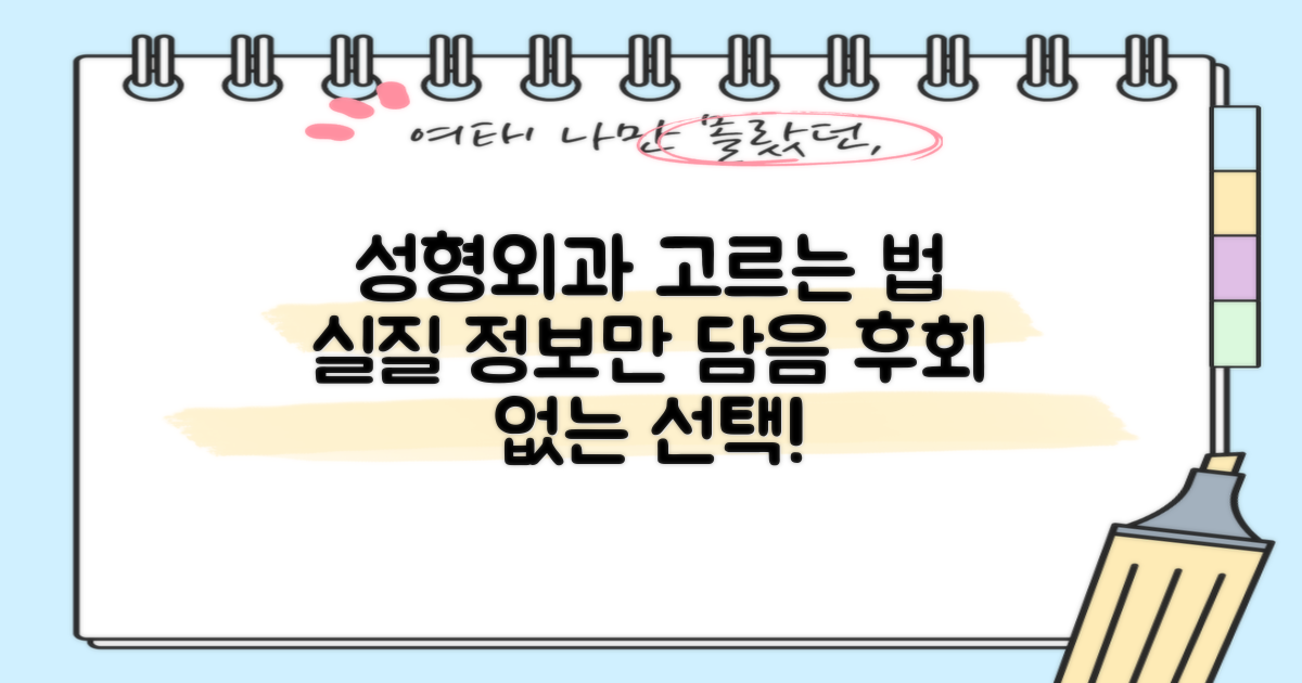 성형외과 선택을 위한 실질 정보