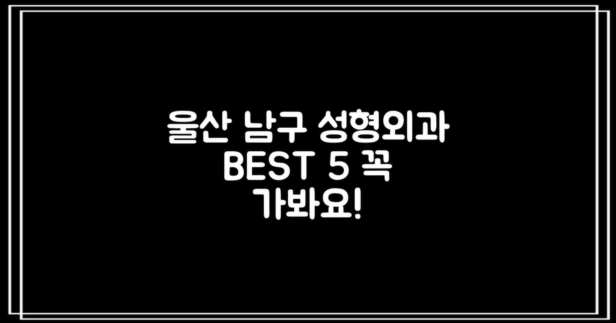 울산 남구 성형외과 BEST 5 추천