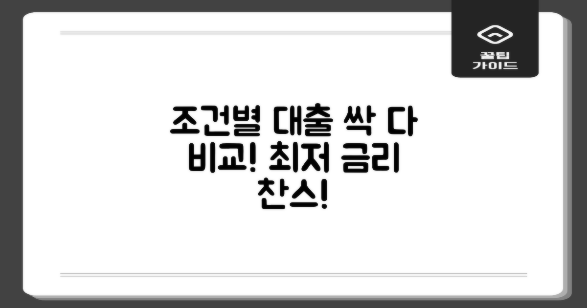 조건별 대출, 비교해보세요!