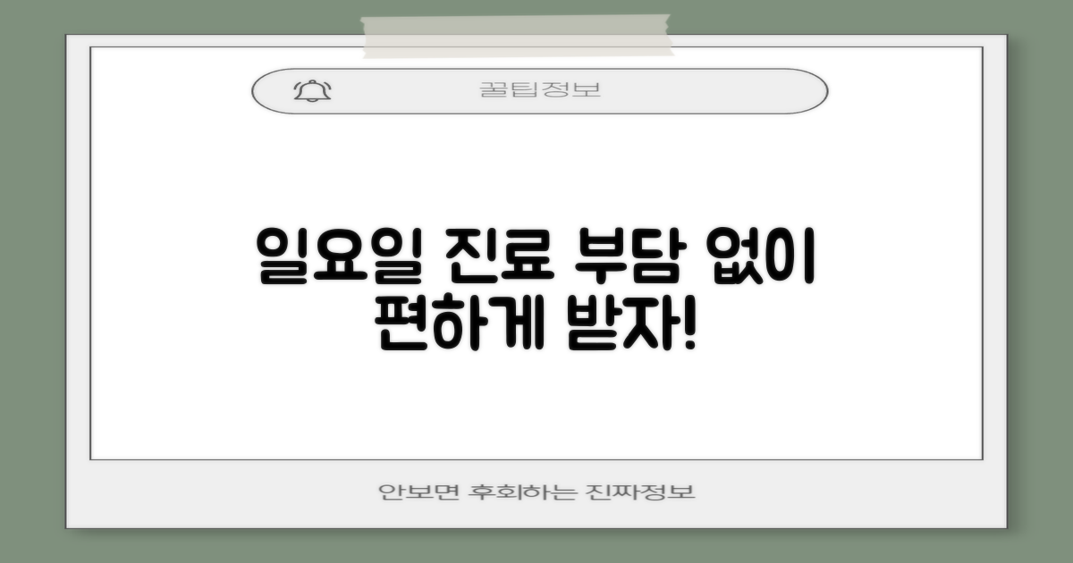 일요일 진료, 부담 없이 받자