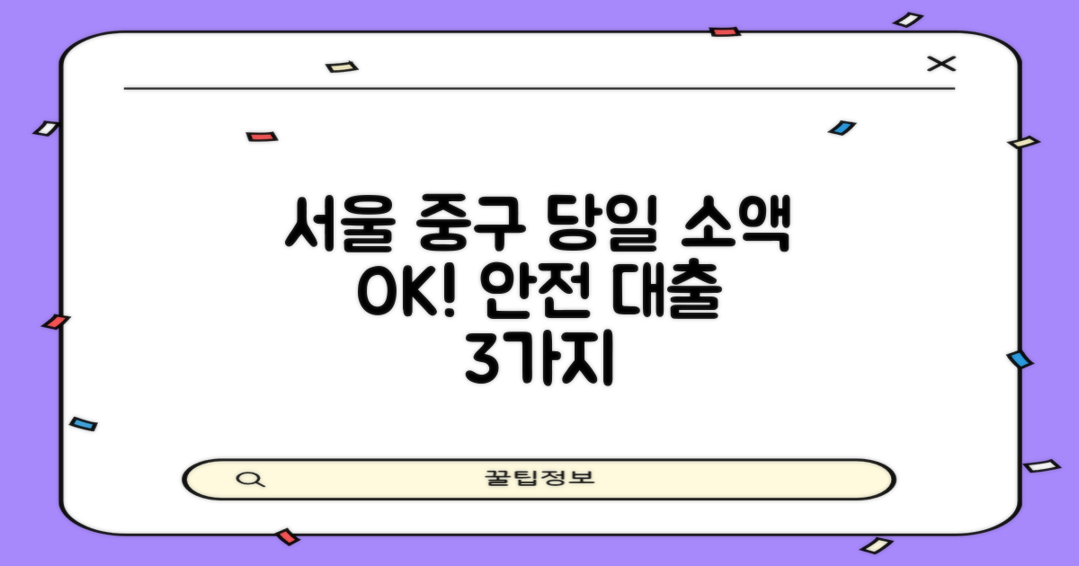 서울 중구 개인돈, 당일 소액 대출 가능한 안전한 옵션 3가지