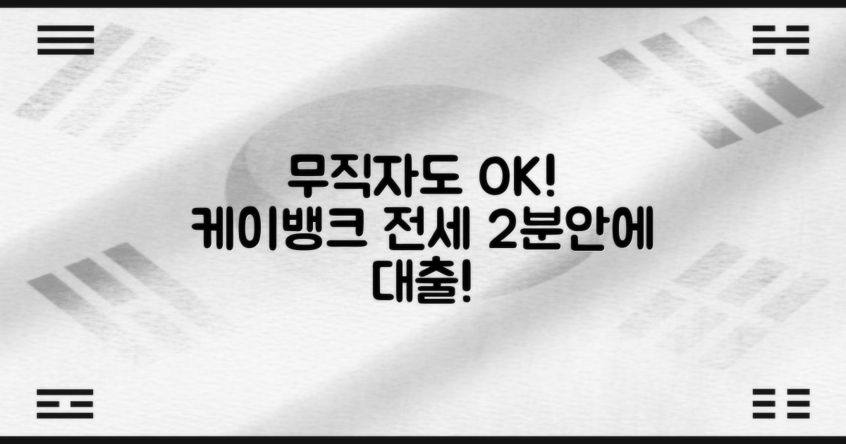 무직자 청년을 위한 꿀팁: 케이뱅크 전세대출, 2분 OK!