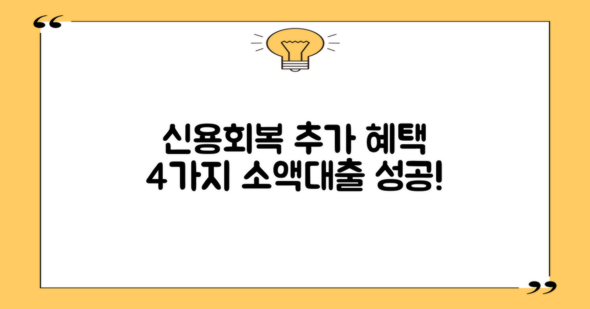 신용회복 성실상환자 소액대출: 4가지 추가 혜택 분석