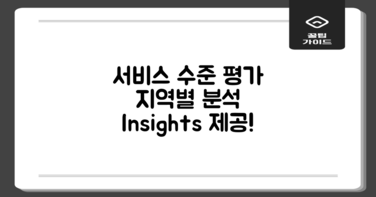 지역별 서비스 수준 평가