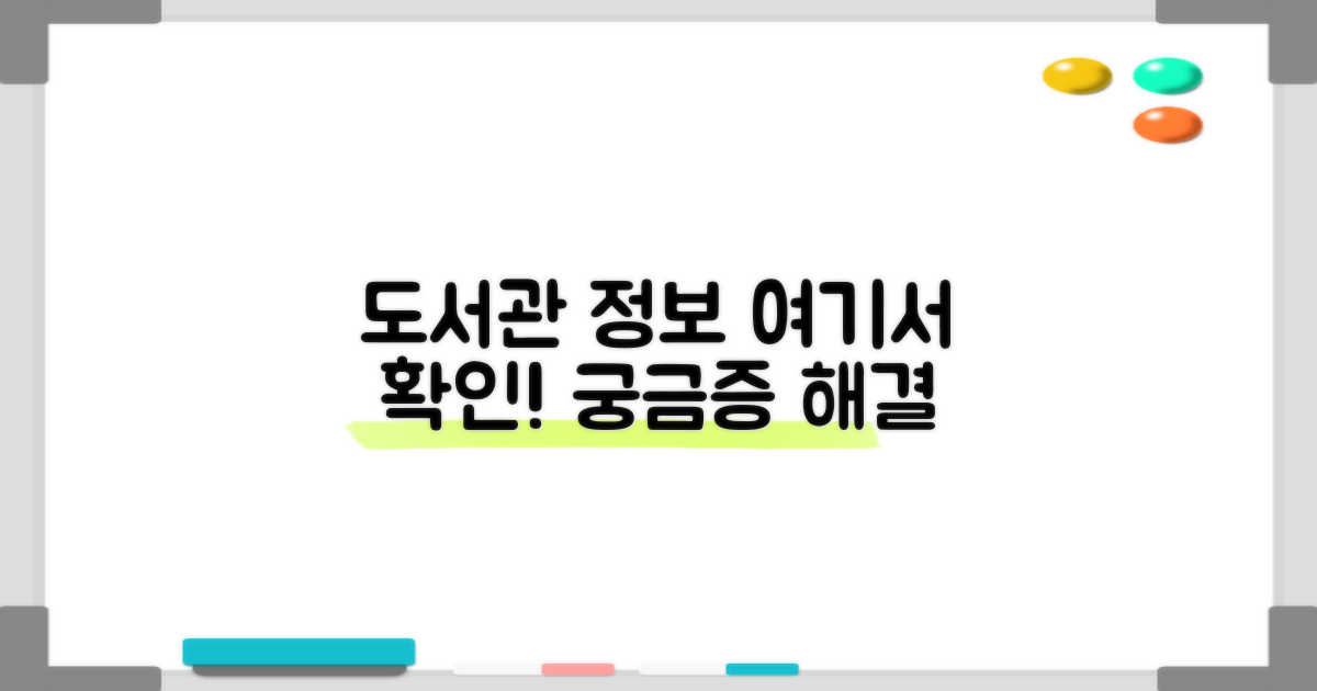 도서관 정보, 여기서 확인하세요!