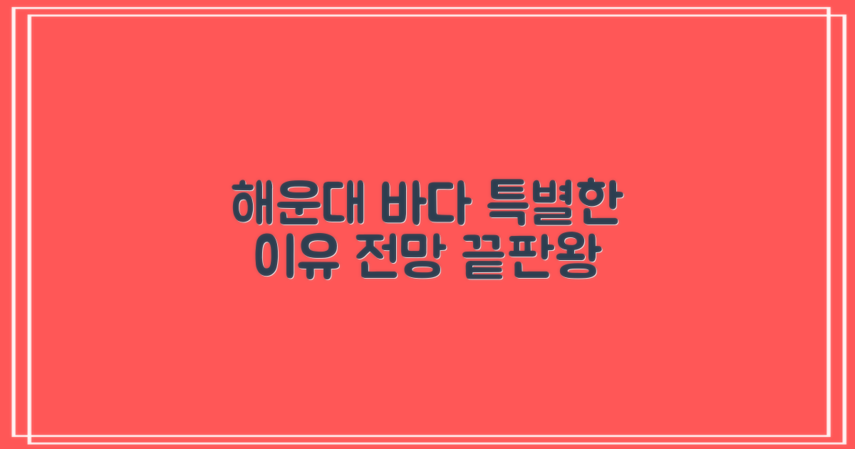 왜 해운대 바다 전망이 특별할까?