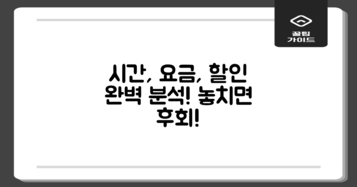 시간, 요금, 할인 정보 완벽 분석